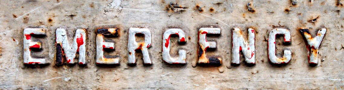 Rusty warning grunge