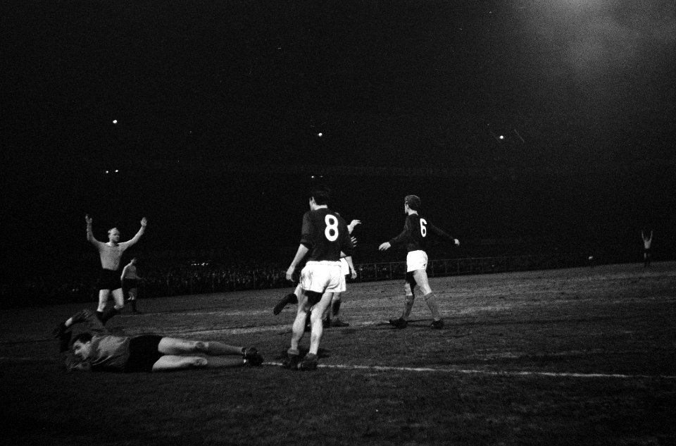 Nederland tegen Frankrijk 1-0 Het winnende doelpunt van Henk Groot , doelman Be, Bestanddeelnr 915-0493