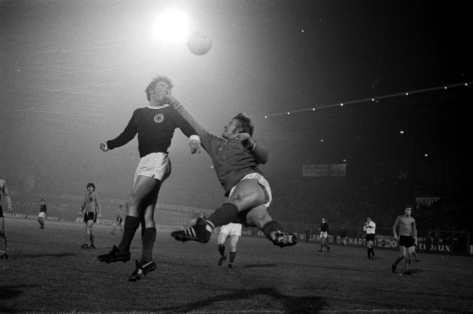 Nederland tegen Schotland 2-1, doelman Schrijvers in actie, Bestanddeelnr 925-1969