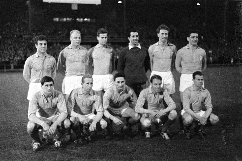 Nederland tegen Mexico 1-2, voetbal in het Olympisch Stadion. Het Nederlands elf, Bestanddeelnr 912-3692