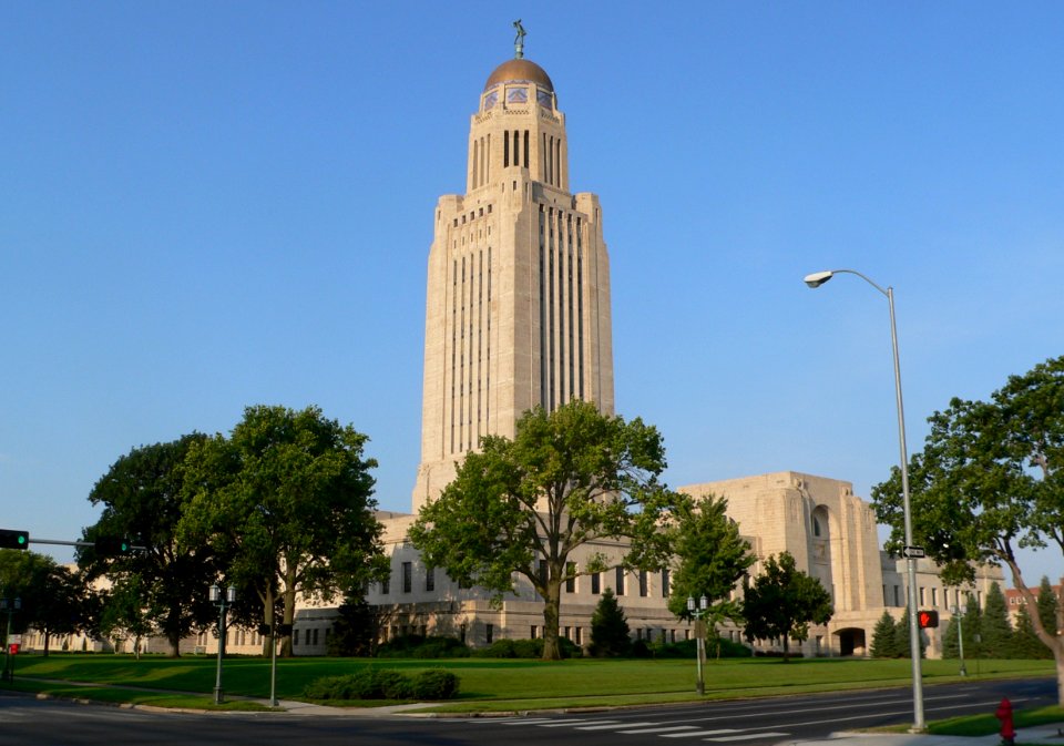 Nebraska State Capitol from NE 1