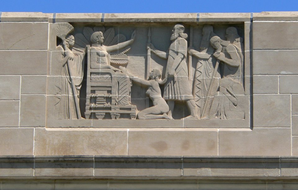Nebraska State Capitol NW corner W panel 1