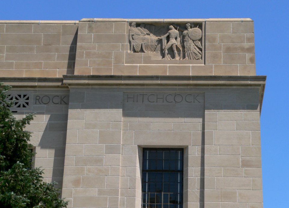 Nebraska State Capitol SW corner W panel 1