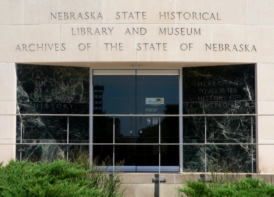 Nebraska State Historical Society bldg S entrance 1