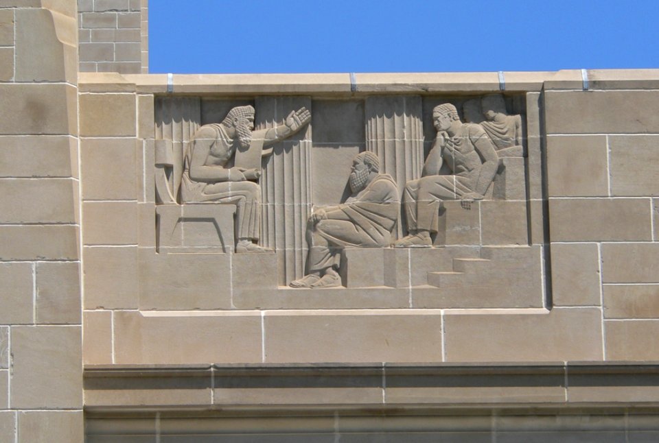 Nebraska State Capitol W side S of W entrance 1