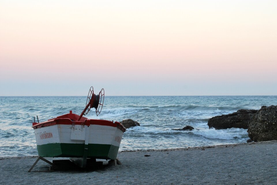 Fishing boat sea water