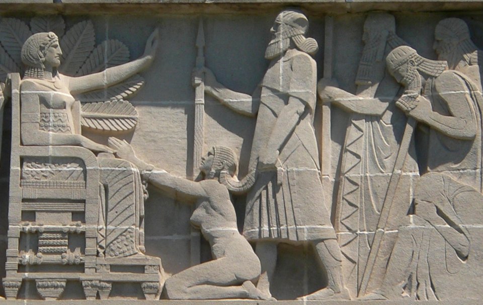 Nebraska State Capitol NW corner W panel 1 (cropped)