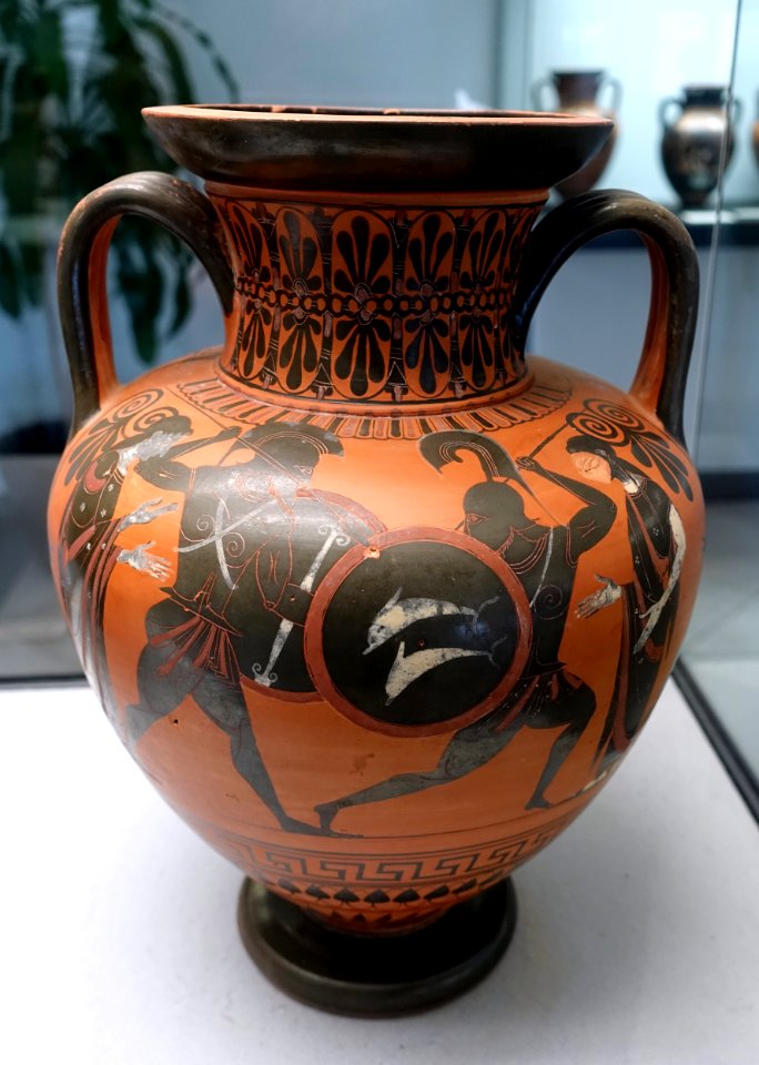 Neck amphora with two combatants, Attic, c. 510 BC, L 189 - Martin von Wagner Museum - Würzburg, Germany - DSC05539