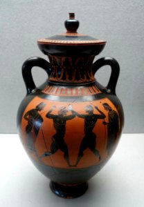 Neck amphora with boxers training, Attic, c. 530 BC, L 173 - Martin von Wagner Museum - Würzburg, Germany - DSC05524