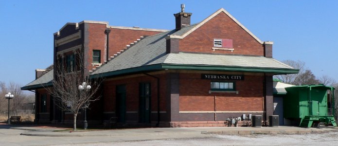 Nebraska City Burlington depot from SW 1