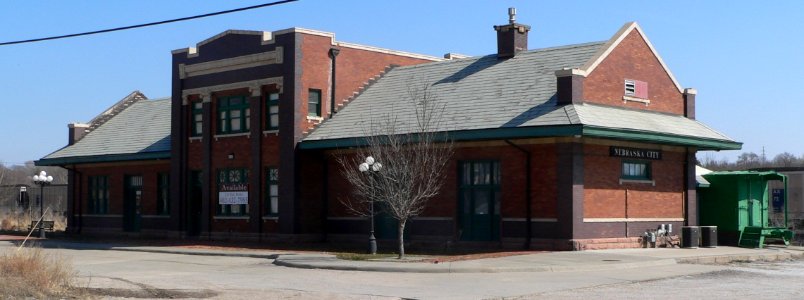 Nebraska City Burlington depot from W 1
