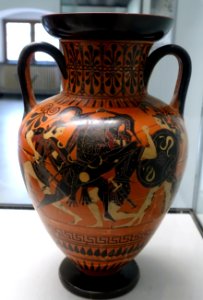 Neck amphora with Herakles and the Amazons, Attic, c. 520 BC, L 200 - Martin von Wagner Museum - Würzburg, Germany - DSC05545