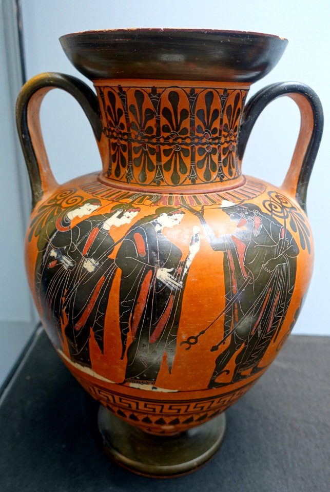 Neck amphora with the Judgment of Paris, attributed to the Antimenes Painter, Attic, c. 510 BC, L 186 - Martin von Wagner Museum - Würzburg, Germany - DSC05548
