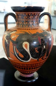 Neck amphora with Herakles fighting Triton, Attic, c. 520 BC, L 191 - Martin von Wagner Museum - Würzburg, Germany - DSC05606