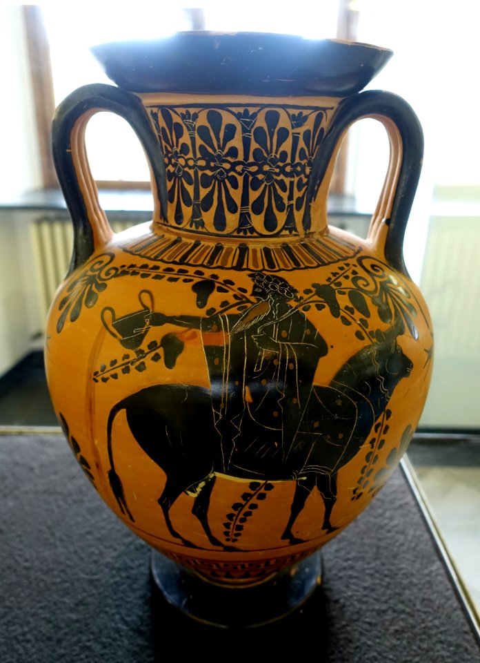 Neck amphora with Dionysos riding a bull, c. 510 AD, L 194 - Martin von Wagner Museum - Würzburg, Germany - DSC05601
