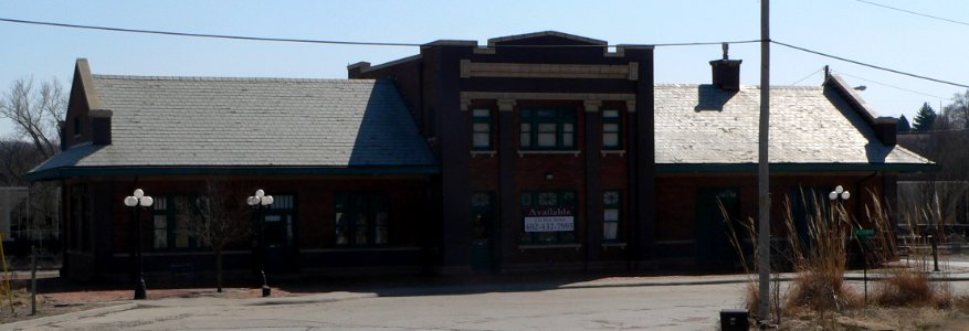 Nebraska City Burlington depot from NW 1