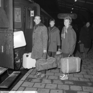 Nederlandse kernploeg naar Hamar vertrokken Lamberts, Ren van der Grift , Verker, Bestanddeelnr 915-8675