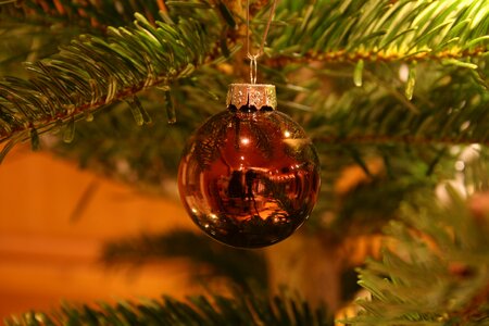 Green background christmas decorations photo