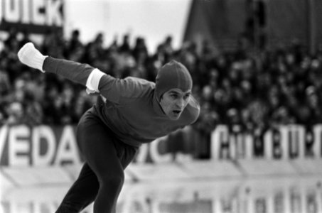Nederlandse kampioenschappen schaatsen dames en heren te Deventer. Jan Bols in a, Bestanddeelnr 923-1492