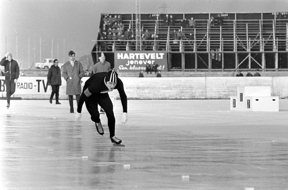 Nederlandse kampioenschappen schaatsen heren allround in Deventer. Kees Verkerk , Bestanddeelnr 918-6066