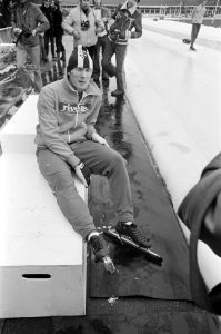 Nederlandse kampioenschappen schaatsen in Groningen sprinter Jan Bazen, Bestanddeelnr 928-3555