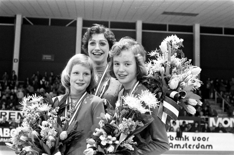 Nederlandse kampioenschappen kunstrijden in Edenhal in Amsterdam Diane de Leeuw, Bestanddeelnr 927-7009