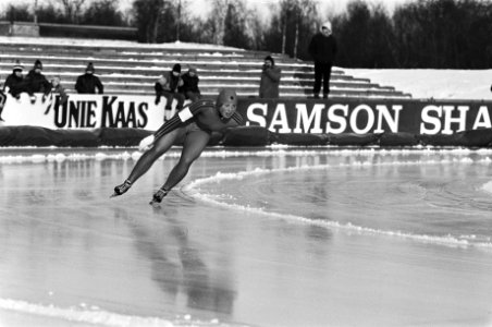 Nederlandse kampioenschappen schaatsen dames allround in Heerenveen. Ria Visser , Bestanddeelnr 931-9029