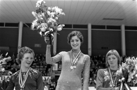 Nederlandse kampioenschappen kunstrijden in Edenhal in Amsterdam Diane de Leeuw, Bestanddeelnr 927-7011