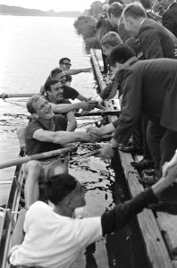 Nederlandse Kampioenschappen Roeien op de Bosbaan. Laga, vier met stuurman kampi, Bestanddeelnr 920-5203