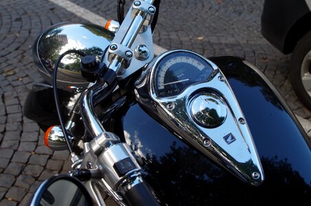 A motorcycle standing motorcycle counter