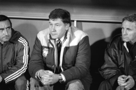 Nederland tegen Polen 0-0 in Olympisch Stadion in Amsterdam Poolse trainer Laza, Bestanddeelnr 933-8192