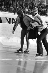 Nederlandse kampioenschappen schaatsen dames allround in Heerenveen. Ria Visser , Bestanddeelnr 931-9028