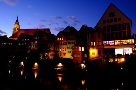 Neckarfront-blaue-stunde photo