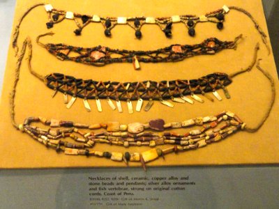 Necklaces, Peru coast, various materials - South American objects in the American Museum of Natural History - DSC06102