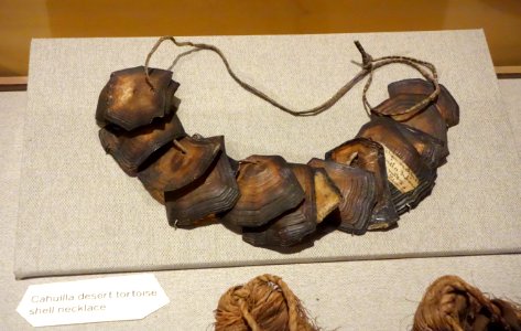 Necklace of desert tortoise shell, Cahuilla - Oakland Museum of California - DSC05028