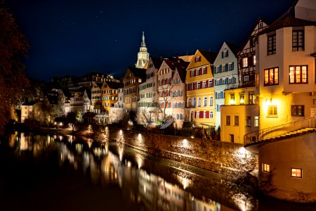 Neckarfront in Tübingen mit Sternenhimmel 2019 002