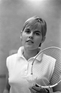 Nederlandse kampioenschappen Badminton Schiedam. Agnes Geene, Bestanddeelnr 921-2095