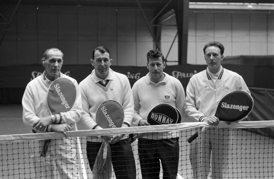 Nederlandse kampioenschap Tennis voor leraren, de heren v.l.n.r. H. Hemmes , S. , Bestanddeelnr 914-9127