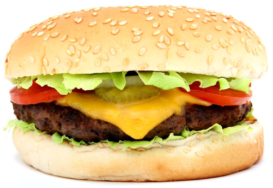 Burger cheese fatty