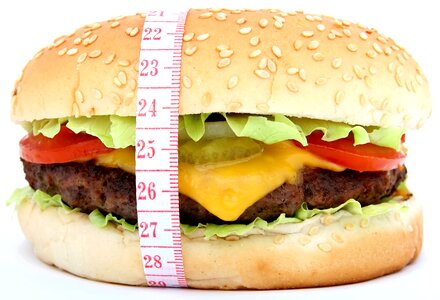 Burger fast food fatty