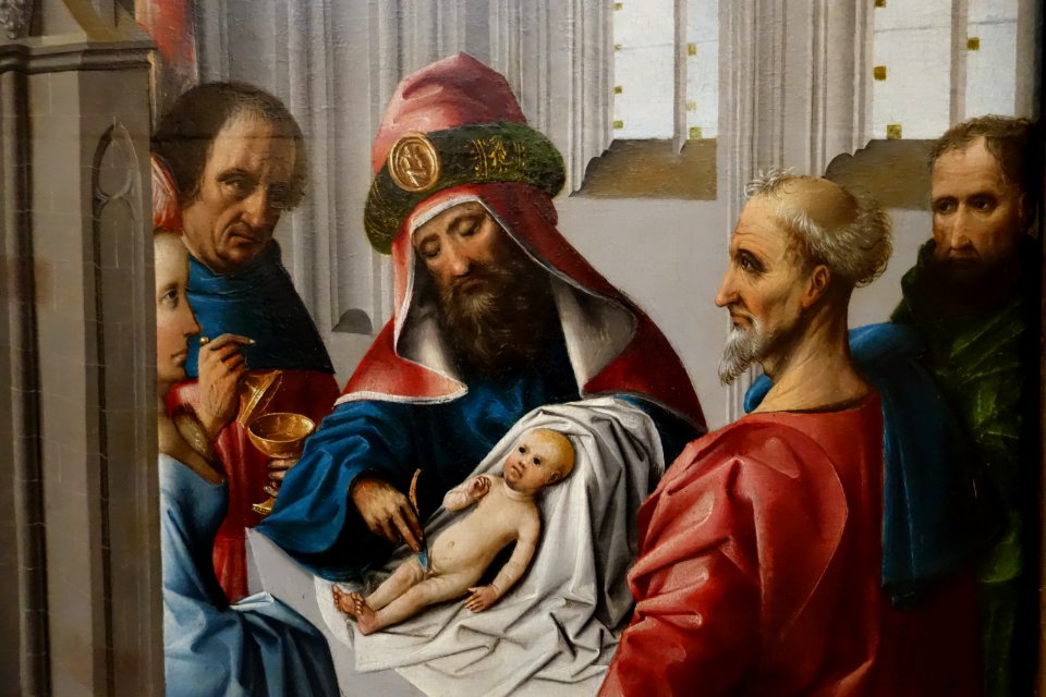 Nativity with Donor and Circumcision of Christ - detail 1