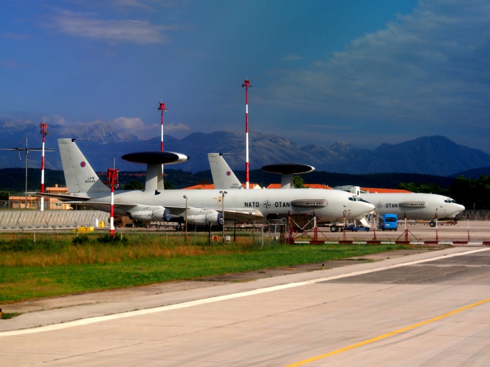 NATO Boeing E3 Sentry LX-N 90449 at Preveza-Aktion National Airport (IATA=PVK, ICAO=LGPZ), Lefkada
