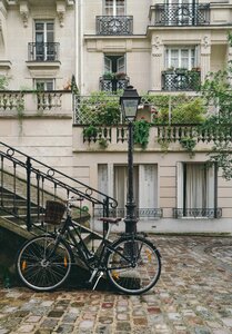 Cobblestone street exterior facade