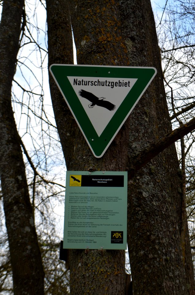 Naturschutzgebiet, Neuhaus, Schild