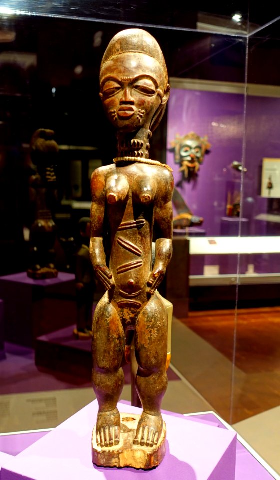 Nature spirits (asie usu), 2 of 2, Baule peoples, Cote d'Ivoire, 1800s, wood - Fowler Museum - University of California, Los Angeles - DSC02453