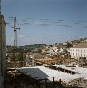 Nazareth Gezicht over de stad vanaf een bouwplaats, Bestanddeelnr 255-9276