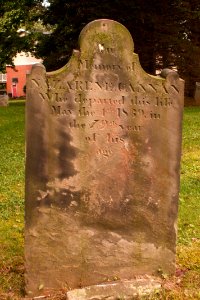 Nazarene Cannan tombstone (1839), Fawcett Church, Cecil Township, Pennsylvania