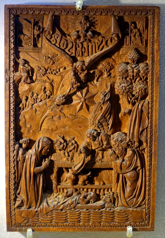 Navity and Annunciation to the Shepherds, probably northern Italy, early 15th century, wood - Vatican Museums - DSC00702