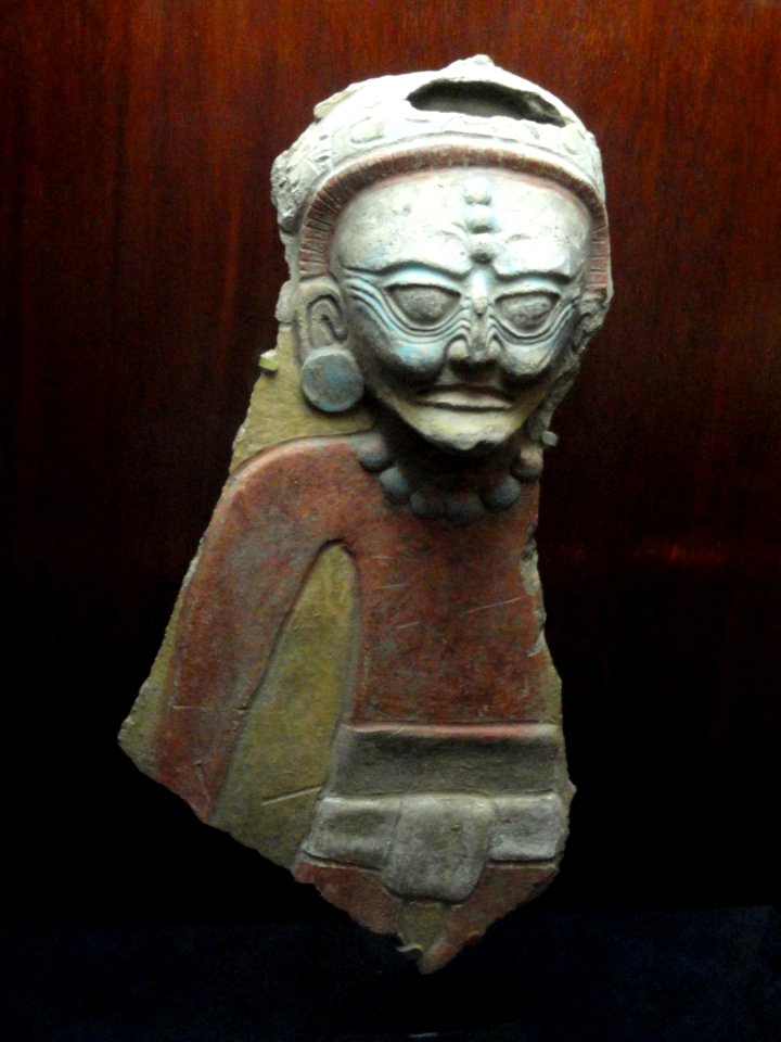 Nebaj Polychrome Fragment of Old Fire God, 900-1200 AD, Maya, Guatemala - Houston Museum of Natural Science - DSC02122