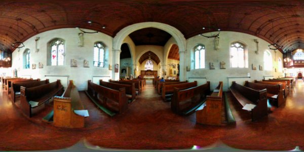 Nave, St Mary Magdalene's Church, Bexhill (360 panorama)